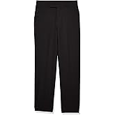 Calvin Klein Boys Flat-Front Suit Dress Pant, Straight Leg Fit & Hemmed Bottom, Belt Loops & Functional Front Pockets