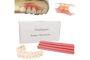 HEALTHYARE Denture Material Kit for Repair Missing Teeth or DIY Full Denture Fake Teeth