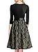 Miusol Women's Casual Polka Dot 2/3 1950'S Style Sleeve Party Swing Dress (Small, Black-1)