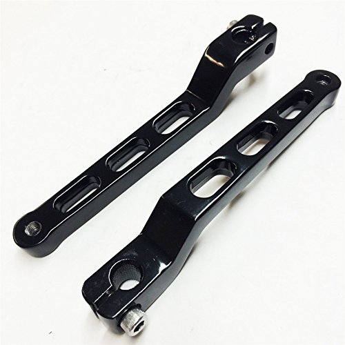 HTT Group Motorcycle Black Aluminum Heel/Toe Shift Levers with Zombie Shifter Pegs For Harley Davidson Tour Glide 1988 and later - Thumbnail 5