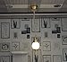 １:12 Scale Dollhouse LED Pendant Lamp, Battery Operated, Metal Base and Chain