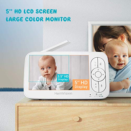 heimvision HM136 Video Baby Monitor, 5" LCD Display, 720P HD, TwoWay