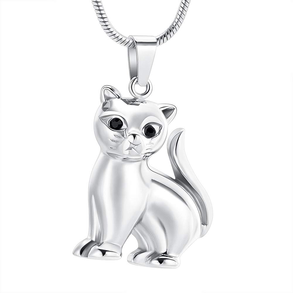 AIWENXI Pet Cremation Jewelry for Ashes Memorial Ash Jewelry Keepsake Cat Urn Pendants for Animal Ashes Necklace