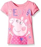 Peppa Pig Little Girls' Short Sleeve T-Shirt Shirt, Fuchsia, 5/6