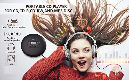 Portable cd Player, personal CD Player, CD Walkman, with LCD Display, support CD and MP3 disc, enjoy your music and audio book - Thumbnail 3