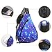 ICOLOR Sling Backpack Canvas Crossbody Shoulder Bag Multipurpose Beach Tote Pack Bags Rucksack for Men Women Hiking Cycling Walking Dog Travel Daypack for Lady Girl Teens Women & Men