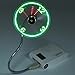 Mini USB Fan Clock Fan for PC Laptop Notebook Desktops Flexible LED Cooling Flashing USB Fan