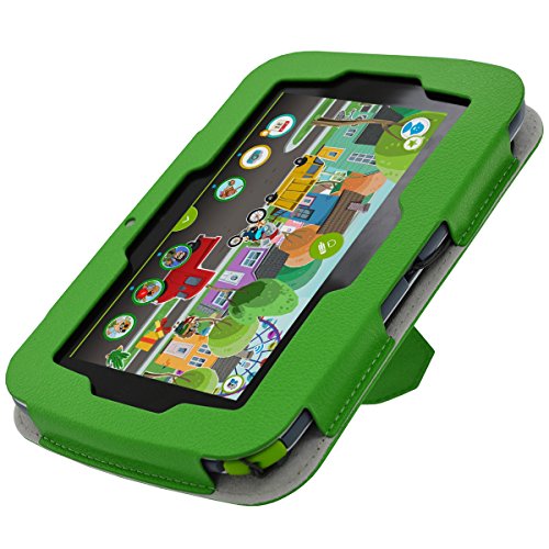 LeapFrog Epic Case - HOTCOOL New PU Leather With Kickstand Cover Case For LeapFrog Epic 7" Android-based Kids Tablet, Green - Thumbnail 5