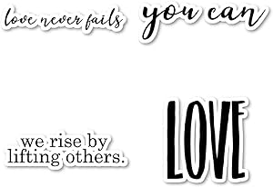 Love Never Fails Sticker, You Can Sticker, We Rise By Lifting Others Sticker, Love Sticker Window Truck Car Vinyl Bumper Sticker Decal 5''