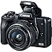 Canon EOS M50 Mirrorless Digital Camera Black with EF-M 15-45mm is STM Lens Bundle with 32GB Memory Card, Dual Battery, Shotgun Microphone, Backpack, Tripod and Accessories (12 Items)