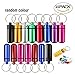 Mini Waterproof Aluminum Pill Container Cache Drug Box with Keychain - Colorful Outdoor Camping Travel Traveling Portable Pill Capsule/Match Case Bottle (15Pc Mini Size, Random Colors)