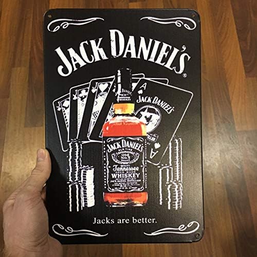Wini2342ckey Jack Daniels Sign Whiskey Metal Sign bar Metal Sign Wall Metal Plaque Home bar Sign Retro bar Sign Whiskey Metal Wall Decor