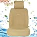 Sojoy IsoTowel Car Seat Cover, Microfiber Seat Protector with Quick-Dry Non-Slip Base,Car seat Protector for All Workouts, All-Weather Honeycomb Cloth (Tan)