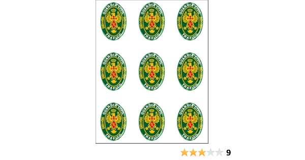 Artimagen Pegatina óvalos Logo Guardia Civil Tráfico 9 uds ...
