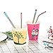 BARIHO 8 Tips Reusable Silicone Covers BPA Free FDA Approved Set of 8 4 Pink 4 Blue for Stainless Steel Drinking Metal Straws