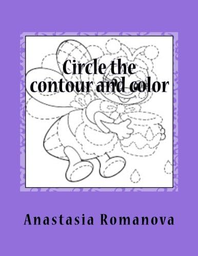 Circle the contour and color: Coloring for kids