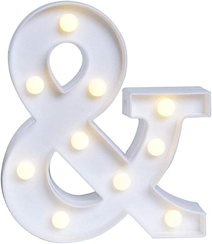 Light Up Letters,Alphabet LED Letter Lights Warm White for Home Party