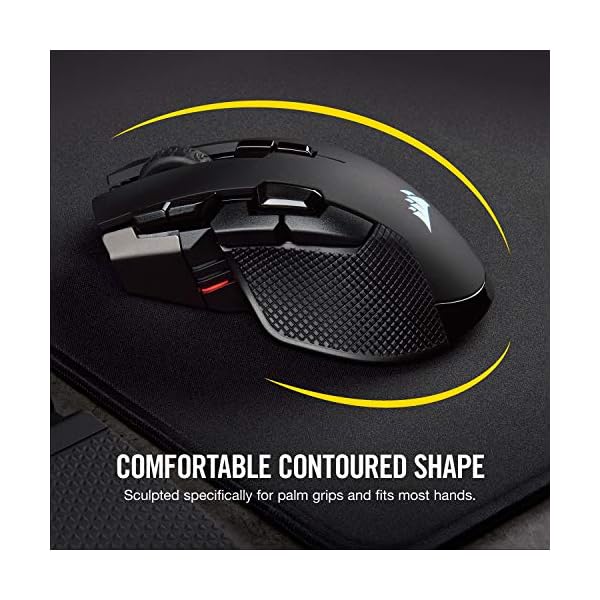 Corsair-Ironclaw-Wireless-RGB-Rechargeable-Wireless-Optical-Gaming-Mouse-with-Slipstream-Technology-18000-DPI-Optical-Sensor-3-Zone-RGB-Multi-Colour-Backlighting-Black Corsair Ironclaw Wireless RGB, Rechargeable Gaming Mouse with Slipstream Technology (18,000 DPI Optical Sensor, 3-Zone…