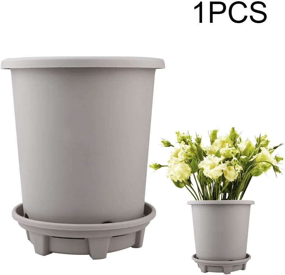 WDDH 4.7inch Plant Net Pots, Round Plastic Nursery Pots with Drainage Trays, Garden Plastic Flower Pots, Slotted Mesh Pots Bucket, for Orchid Hydroponics Plant