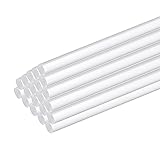MECCANIXITY 20 Pcs Acrylic Round Rods 1/8" x