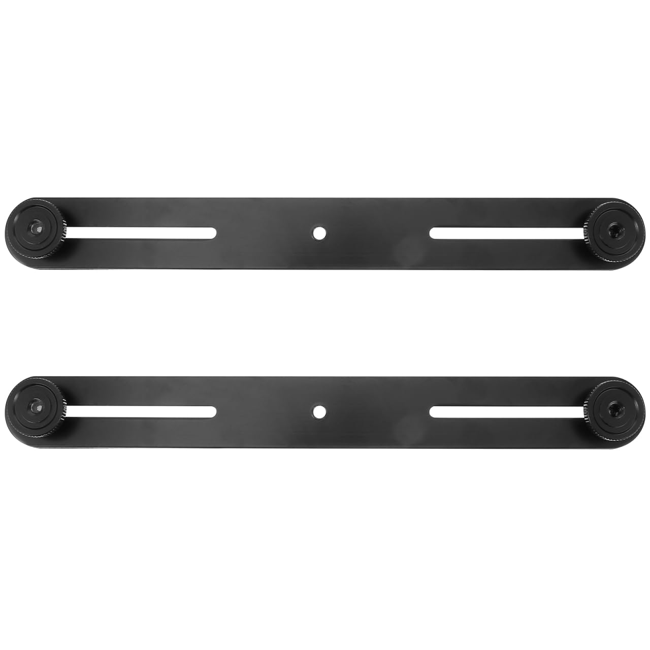 Vaguelly Adjustable Microphone Bar Double Mount Extension Bracket with 1/4 Inch Screw for Flashlight and Mic Stand Support
