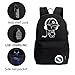 Anime Luminous Backpack Noctilucent School Bags Daypack USB chargeing port Laptop Bag Handbag For Boys Girls Men Women (Black-Music boy)