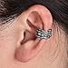 Gloria Trend Vintage Feather Stainless Steel Non Piercing Ear Cuff One Piece