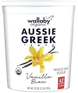 Image of Wallaby Organic, Whole Milk Greek Yogurt, Blended Vanilla Bean, 32 oz