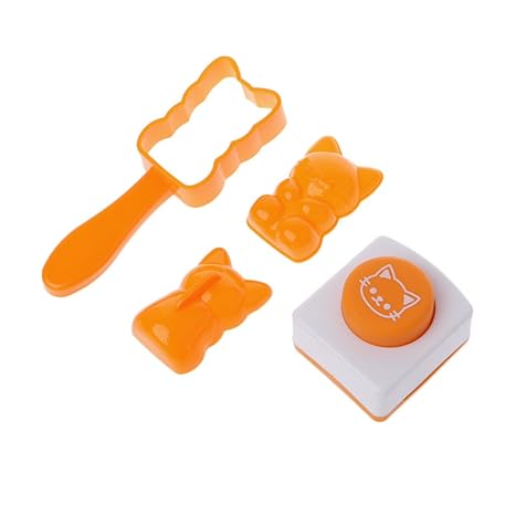 Hergon 1 Set Cat Easy Onigiri Sushi-Roller Cutter Roller Reis Form Matte Küche Werkzeug