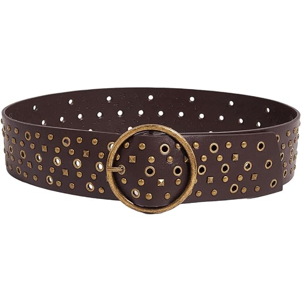6432 Qilvyth Western Leather Belts For Woman Boho Cowgirl Wide Disc Belt 71GKZ13C89L._AC_UY350_.jpg main image 3
