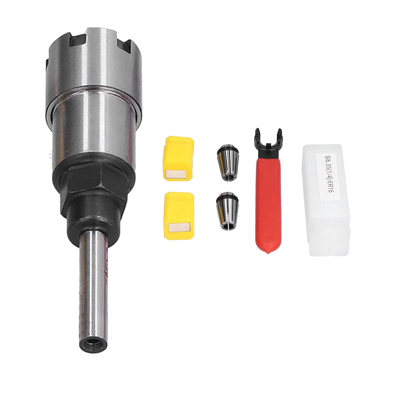 1/4 Inch Shank Router Bit Extension Rod with ER16 Spring Collet Mill Holder Spanner Extender Chuck Converter Adapter for CNC Engraving Machine Milling Lathe Tool Workholding