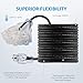 TerraBloom 14/3 Heavy Duty Extension Cord 50 FT Outdoor - Black Outdoor Extension Cord Multiple Outlet - Ultra-Flexible SJEOW Rubber, Light Indicator, Triple Outlet for Maximum Efficiency - 15 Amp