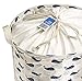 Org Store Cotton Fabric Collapsible Laundry Basket Dirty Clothes Hamper - Perfect for College Dorms, Kids Room & Bathroom (Whale Patterned)