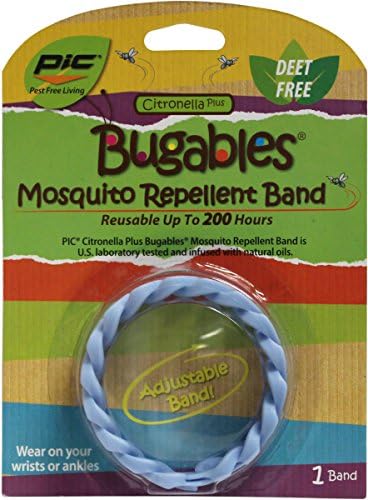 Pic Bugables Mosquito Repellent Wristband (Assorted Colors)
