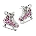 PammyJ Pink Crystal Ice Skate Earrings