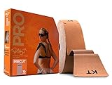 KT TAPE PRO Synthetic Elastic Kinesiology - Jumbo 150 Pre-Cut 10" Strips (Beige)
