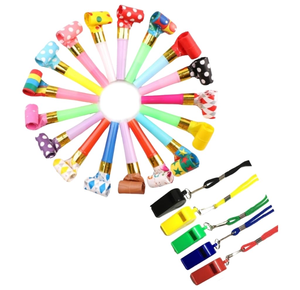 MUNSKT Colored Party Whistle, Children's Celebration Whistle, Suitable for Birthdays, New Year's, Parties, Weddings, and Themed Events