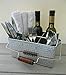 Shabby Chic Hammered Tin Utensil Caddy and Kitchen Organizer