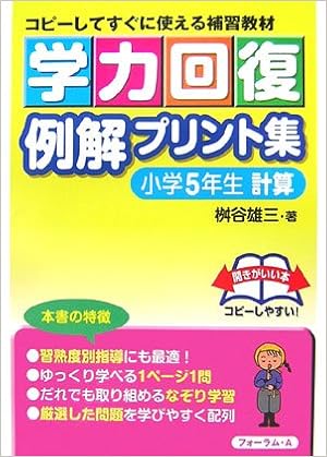 学力回復例解プリント集 小学5年生 計算 コピーしてすぐに使える補習 学力回復例解プリント集 小学5年生 計算 コピーしてすぐに使える補習