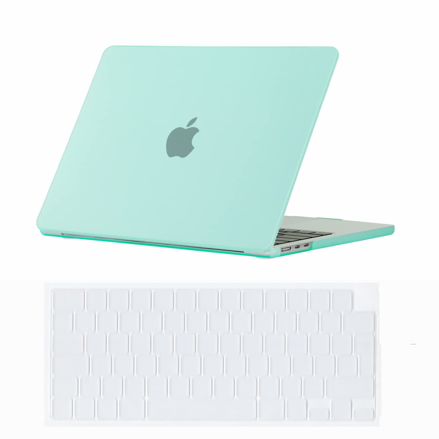 Se7enline Compatible with 2022-2025 MacBook Air M2/M3/M4 case 13 inch Hard Laptop Cover for Mac Air 13.6-inch Model A2681/A3113/A3240 M2/M3/M4 &Keyboard Protective Cover,Green