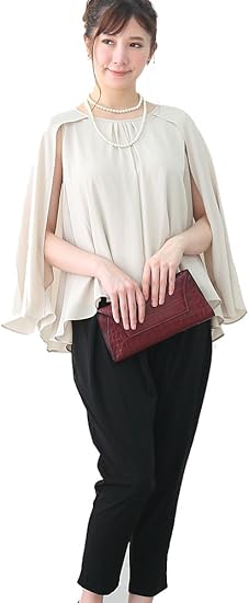 Amazon Luxe Mimosa リュクスミモザ パンツドレス 結婚式 セットアップ パーティードレス パンツ 袖あり 結婚式 二次会 成人式 謝恩会 お呼ばれ パーティ 同窓会 服装 オールインワン 通販