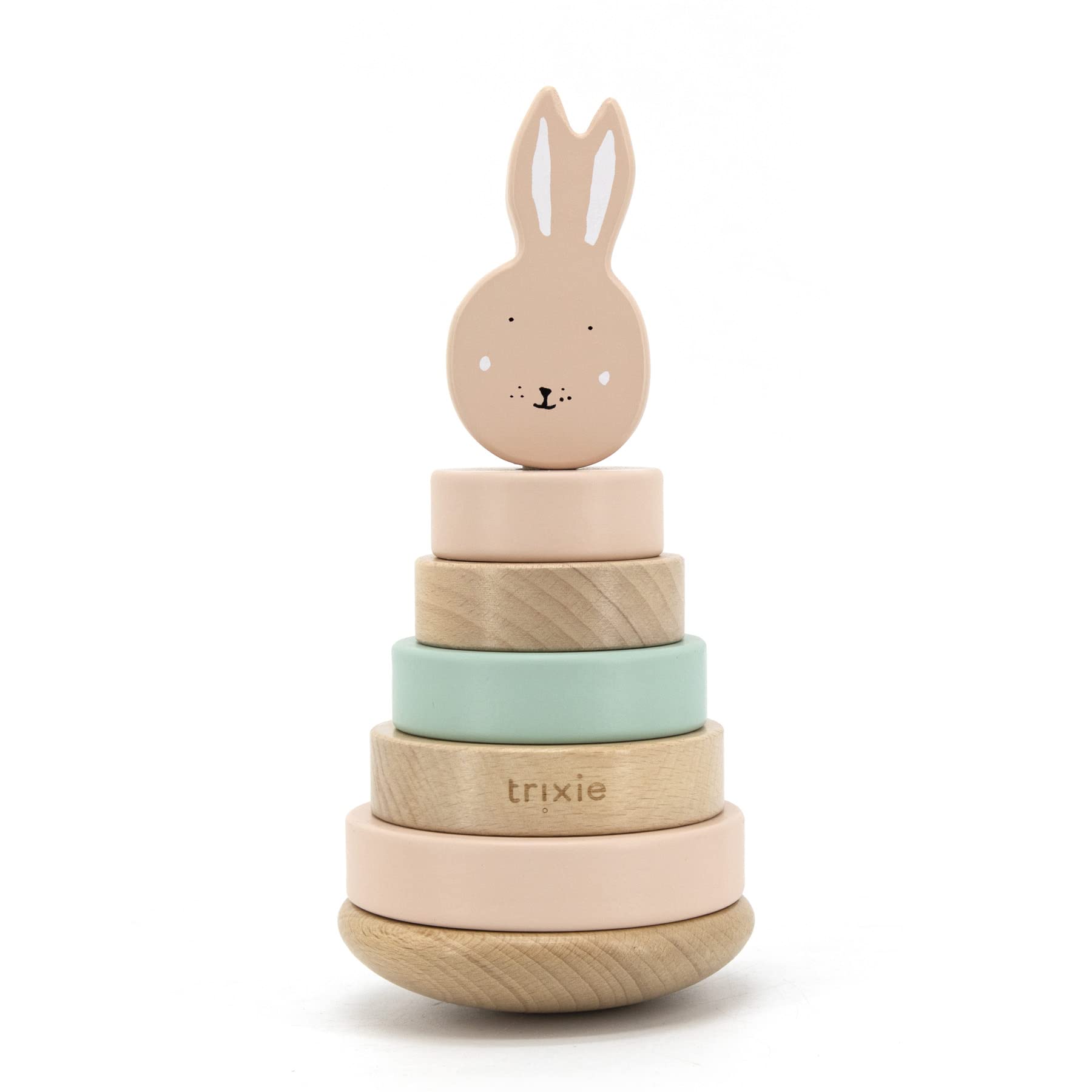 Trixie Mrs. Rabbit Stacking Toy - Baby toy - FSC-Certified Wood - 12m+, Pink — image 1