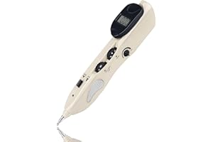HESWEA Electronic Acupuncture Pen Pain Relief Therapy Meridian Pen Find Acupoints Automatically with 3 Massage Heads Rechargeable
