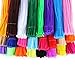 Carykon Super Fuzzy Chenille Stems Pipe Cleaners, Pack of 100 (Black)