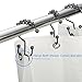 Amazer 12 Pcs Double Bronze Shower Curtain Hooks, Rust-Resistant Stainless Steel, Oil Rubbed Bronze Finish
