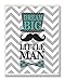 Stupell Home Décor Dream Big, Little Man On Grey Chevron Rectangle Wall Plaque, 11 x 0.5 x 15, Proudly Made in USA