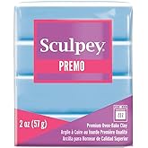 Sculpey Premo Polymer Oven-Bake Clay, Pale Blue, Non Toxic, 2 oz. bar