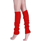 CHUNG Women Juniors Knitted Leg Warmers 16" Neon Party Dance Sports Fitness Halloween Accessory Pack of 1/2/3