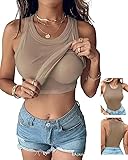 CHICME Tank Tops with Built in Bras Athletic Tank