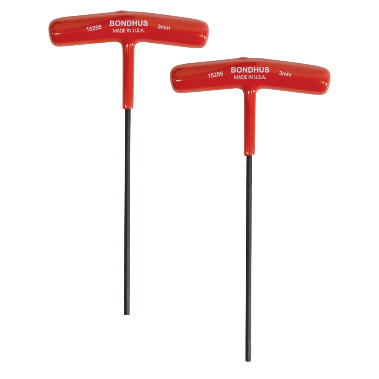 BONDHUS, 3MM T-Handle HEX Driver 6", 3MM, 15256